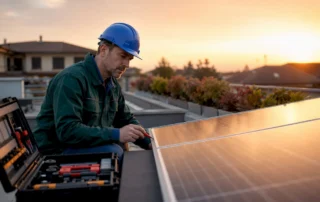 Tecnico specializzato nell'ispezione di impianti fotovoltaici in Lombardia
