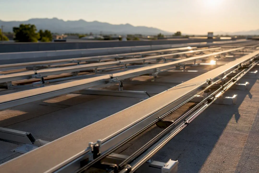 Nuova sezione di impianto fotovoltaico su tetto piano