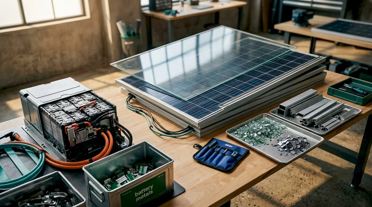 Flussi separati per il riciclo dei componenti fotovoltaici