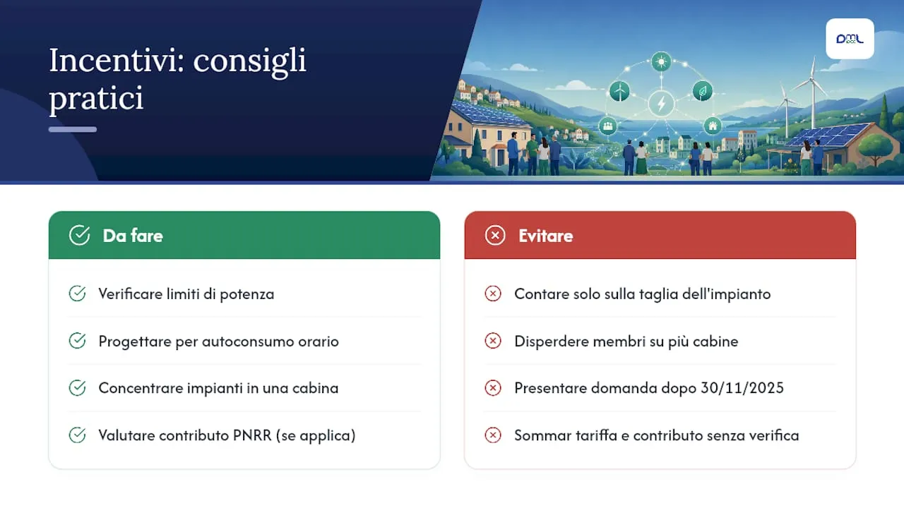 Quanto rendono gli incentivi e quali sono i limiti economici — overview diagram