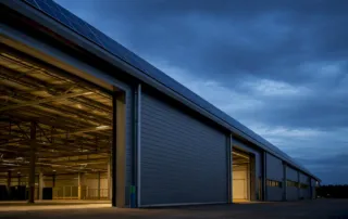 Capannone industriale dotato di pannelli fotovoltaici