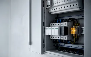 Dettaglio della protezione SPD nel quadro fotovoltaico