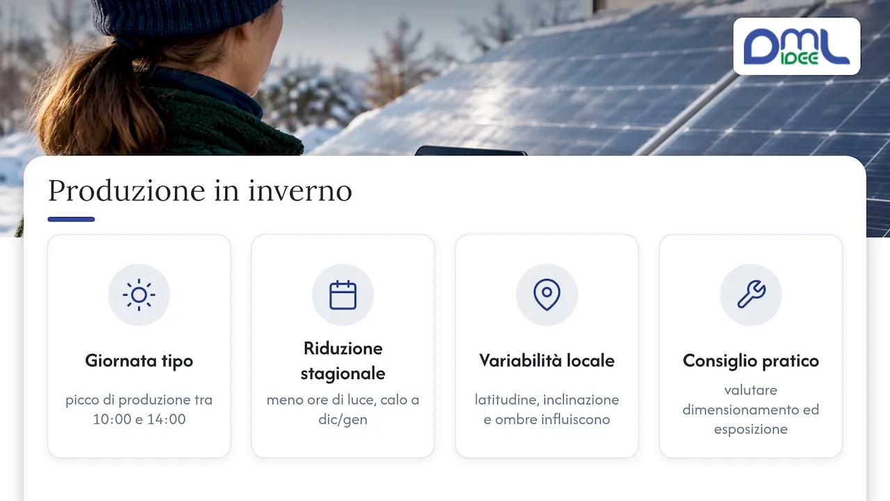 Quanto produce un impianto in inverno: stime pratiche ed esempi — overview diagram