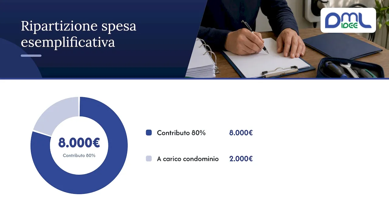 Suddivisione della spesa tra contributo e condominio