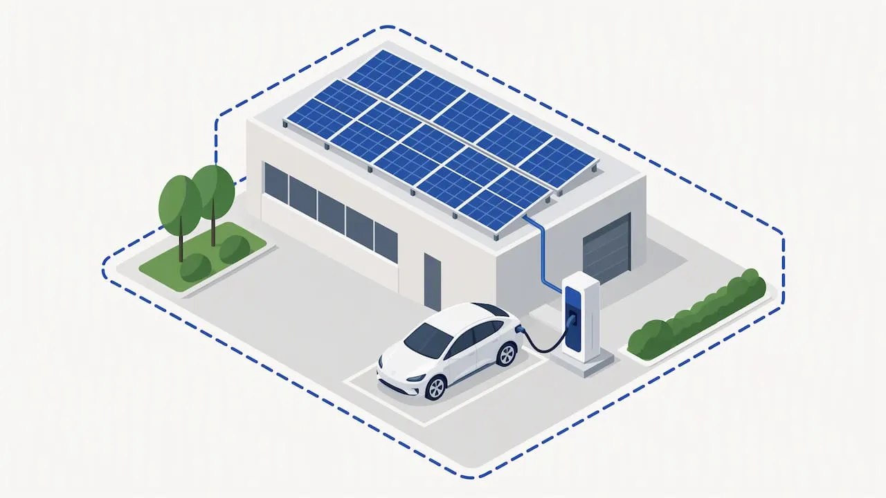 Impianto fotovoltaico e colonnina di ricarica integrati in un unico intervento